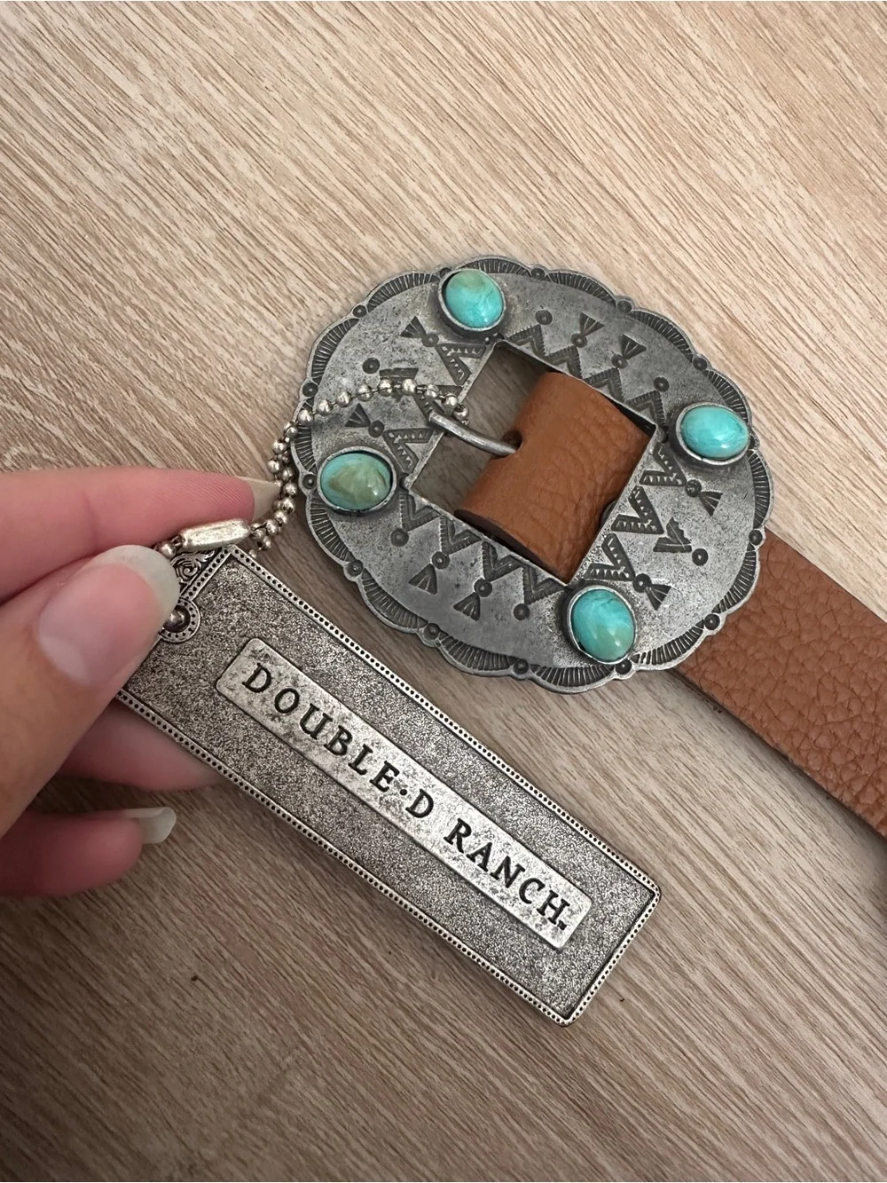NEW Double D Ranch Loredo Concho Leather Belt 40 XXXL